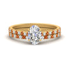 Load image into Gallery viewer, french-pave-oval-petite-orange-sapphire-wedding-ring-set-in-FD9918OVGSAORANGLE3-NL-YG-B1