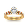 Load image into Gallery viewer, french-pave-oval-petite-orange-sapphire-wedding-ring-set-in-FD9918OVGSAORANGLE3-NL-YG-B1