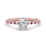 Load image into Gallery viewer, french-pave-oval-petite-pink-sapphire-engagement-ring-in-FD9918OVRGSADRPIANGLE3-NL-RG