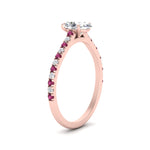 Load image into Gallery viewer, french-pave-oval-petite-pink-sapphire-engagement-ring-in-FD9918OVRGSADRPIANGLE3-NL-RG