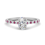 Load image into Gallery viewer, french-pave-oval-petite-pink-sapphire-engagement-ring-in-FD9918OVRGSADRPIANGLE3-NL-WG