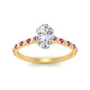 Load image into Gallery viewer, french-pave-oval-petite-pink-sapphire-engagement-ring-in-FD9918OVRGSADRPIANGLE3-NL-YG