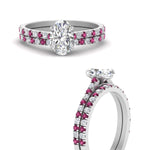 Load image into Gallery viewer, french-pave-oval-petite-pink-sapphire-wedding-ring-set-in-FD9918OVGSADRPIANGLE3-NL-WG-B1
