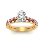 Load image into Gallery viewer, french-pave-oval-petite-pink-sapphire-wedding-ring-set-in-FD9918OVGSADRPIANGLE3-NL-YG-B1
