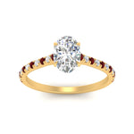 Load image into Gallery viewer, french-pave-oval-petite-ruby-engagement-ring-in-FD9918OVRGRUDRANGLE3-NL-YG