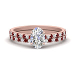 Load image into Gallery viewer, french-pave-oval-petite-ruby-wedding-ring-set-in-FD9918OVGRUDRANGLE3-NL-RG-B1
