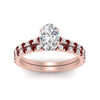 Load image into Gallery viewer, french-pave-oval-petite-ruby-wedding-ring-set-in-FD9918OVGRUDRANGLE3-NL-RG-B1