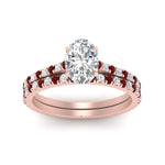 Load image into Gallery viewer, french-pave-oval-petite-ruby-wedding-ring-set-in-FD9918OVGRUDRANGLE3-NL-RG-B1
