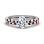 Load image into Gallery viewer, french-pave-oval-petite-ruby-wedding-ring-set-in-FD9918OVGRUDRANGLE3-NL-WG-B1

