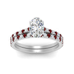 Load image into Gallery viewer, french-pave-oval-petite-ruby-wedding-ring-set-in-FD9918OVGRUDRANGLE3-NL-WG-B1
