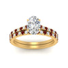Load image into Gallery viewer, french-pave-oval-petite-ruby-wedding-ring-set-in-FD9918OVGRUDRANGLE3-NL-YG-B1