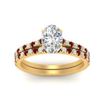Load image into Gallery viewer, french-pave-oval-petite-ruby-wedding-ring-set-in-FD9918OVGRUDRANGLE3-NL-YG-B1
