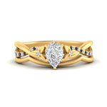 Load image into Gallery viewer, french-pave-pear-contour-black-diamond-wedding-band-in-yellow-gold-FD9986B1PEGBLACK-NL-YG
