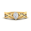 Load image into Gallery viewer, french-pave-pear-contour-black-diamond-wedding-band-in-yellow-gold-FD9986B1PEGBLACK-NL-YG