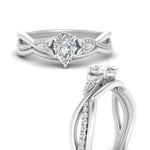 Load image into Gallery viewer, french-pave-pear-contour-diamond-wedding-band-in-white-gold-FD9986B1PE-NL-WG
