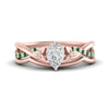 Load image into Gallery viewer, french-pave-pear-contour-emerald-wedding-band-in-rose-gold-FD9986B1PEGEMGR-NL-RG