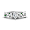 Load image into Gallery viewer, french-pave-pear-contour-emerald-wedding-band-in-white-gold-FD9986B1PEGEMGR-NL-WG