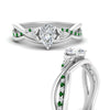 Load image into Gallery viewer, french-pave-pear-contour-emerald-wedding-band-in-white-gold-FD9986B1PEGEMGR-NL-WG
