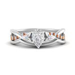 Load image into Gallery viewer, french-pave-pear-contour-orange-sapphire-wedding-band-in-white-gold-FD9986B1PEGSAOR-NL-WG
