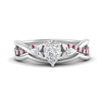 Load image into Gallery viewer, french-pave-pear-contour-pink-sapphire-wedding-band-in-white-gold-FD9986B1PEGSADRPI-NL-WG
