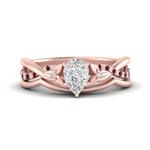 Load image into Gallery viewer, french-pave-pear-contour-ruby-wedding-band-in-rose-gold-FD9986B1PEGRUDR-NL-RG
