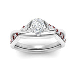 Load image into Gallery viewer, french-pave-pear-contour-ruby-wedding-band-in-white-gold-FD9986B1PEGRUDR-NL-WG
