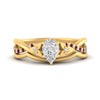 Load image into Gallery viewer, french-pave-pear-contour-ruby-wedding-band-in-yellow-gold-FD9986B1PEGRUDR-NL-YG