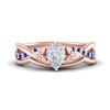 Load image into Gallery viewer, french-pave-pear-contour-sapphire-wedding-band-in-rose-gold-FD9986B1PEGSABL-NL-RG