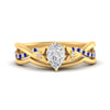 Load image into Gallery viewer, french-pave-pear-contour-sapphire-wedding-band-in-yellow-gold-FD9986B1PEGSABL-NL-YG