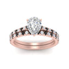 Load image into Gallery viewer, french-pave-pear-petite-black-diamond-wedding-ring-set-in-FD9918PEGBLACKANGLE3-NL-RG-B1