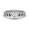 Load image into Gallery viewer, french-pave-pear-petite-black-diamond-wedding-ring-set-in-FD9918PEGBLACKANGLE3-NL-WG-B1