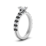 Load image into Gallery viewer, french-pave-pear-petite-black-diamond-wedding-ring-set-in-FD9918PEGBLACKANGLE3-NL-WG-B1
