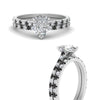 Load image into Gallery viewer, french-pave-pear-petite-black-diamond-wedding-ring-set-in-FD9918PEGBLACKANGLE3-NL-WG-B1