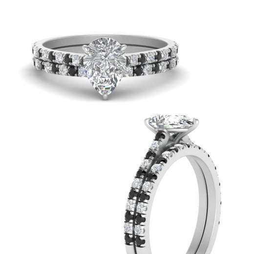 french-pave-pear-petite-black-diamond-wedding-ring-set-in-FD9918PEGBLACKANGLE3-NL-WG-B1