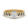 Load image into Gallery viewer, french-pave-pear-petite-black-diamond-wedding-ring-set-in-FD9918PEGBLACKANGLE3-NL-YG-B1
