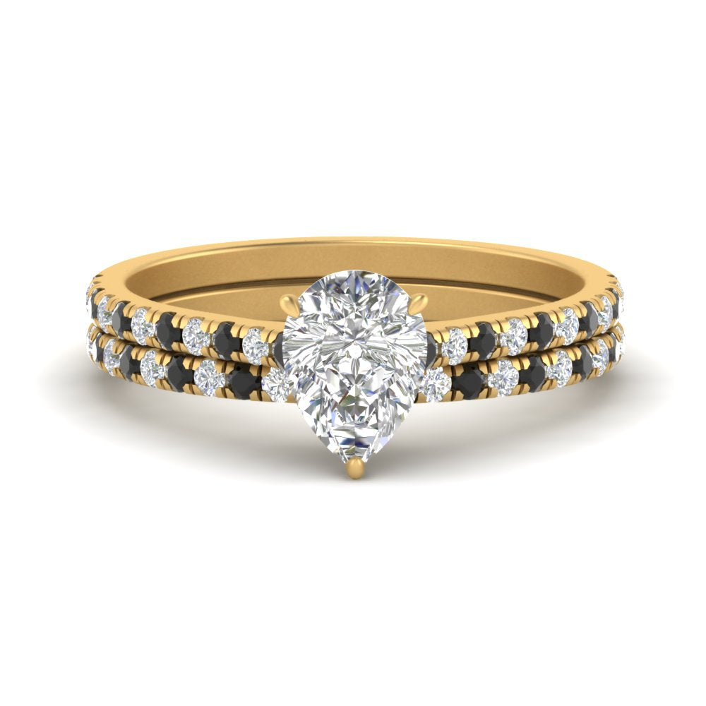 french-pave-pear-petite-black-diamond-wedding-ring-set-in-FD9918PEGBLACKANGLE3-NL-YG-B1