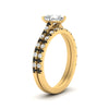Load image into Gallery viewer, french-pave-pear-petite-black-diamond-wedding-ring-set-in-FD9918PEGBLACKANGLE3-NL-YG-B1