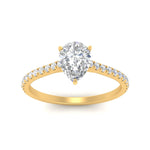 Load image into Gallery viewer, french-pave-pear-petite-diamond-engagement-ring-in-FD9918PERANGLE3-NL-YG
