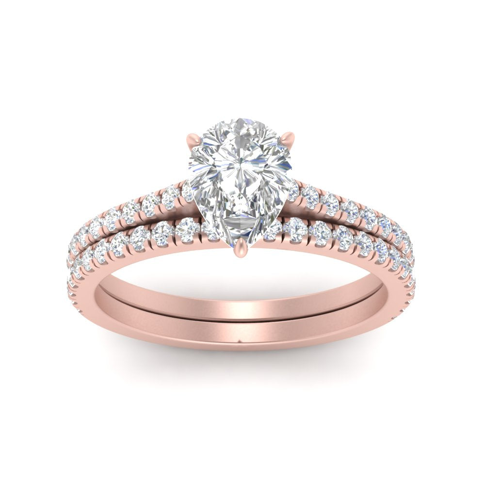 french-pave-pear-petite-diamond-wedding-ring-set-in-FD9918PEANGLE3-NL-RG-B1