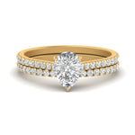 Load image into Gallery viewer, french-pave-pear-petite-diamond-wedding-ring-set-in-FD9918PEANGLE3-NL-YG-B1
