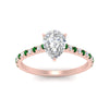Load image into Gallery viewer, french-pave-pear-petite-emerald-engagement-ring-in-FD9918PERGEMGRANGLE3-NL-RG