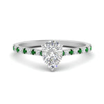 Load image into Gallery viewer, french-pave-pear-petite-emerald-engagement-ring-in-FD9918PERGEMGRANGLE3-NL-WG
