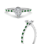 Load image into Gallery viewer, french-pave-pear-petite-emerald-engagement-ring-in-FD9918PERGEMGRANGLE3-NL-WG
