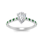 Load image into Gallery viewer, french-pave-pear-petite-emerald-engagement-ring-in-FD9918PERGEMGRANGLE3-NL-WG
