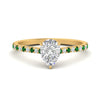 Load image into Gallery viewer, french-pave-pear-petite-emerald-engagement-ring-in-FD9918PERGEMGRANGLE3-NL-YG