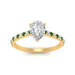 Load image into Gallery viewer, french-pave-pear-petite-emerald-engagement-ring-in-FD9918PERGEMGRANGLE3-NL-YG
