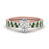 Load image into Gallery viewer, french-pave-pear-petite-emerald-wedding-ring-set-in-FD9918PEGEMGRANGLE3-NL-RG-B1