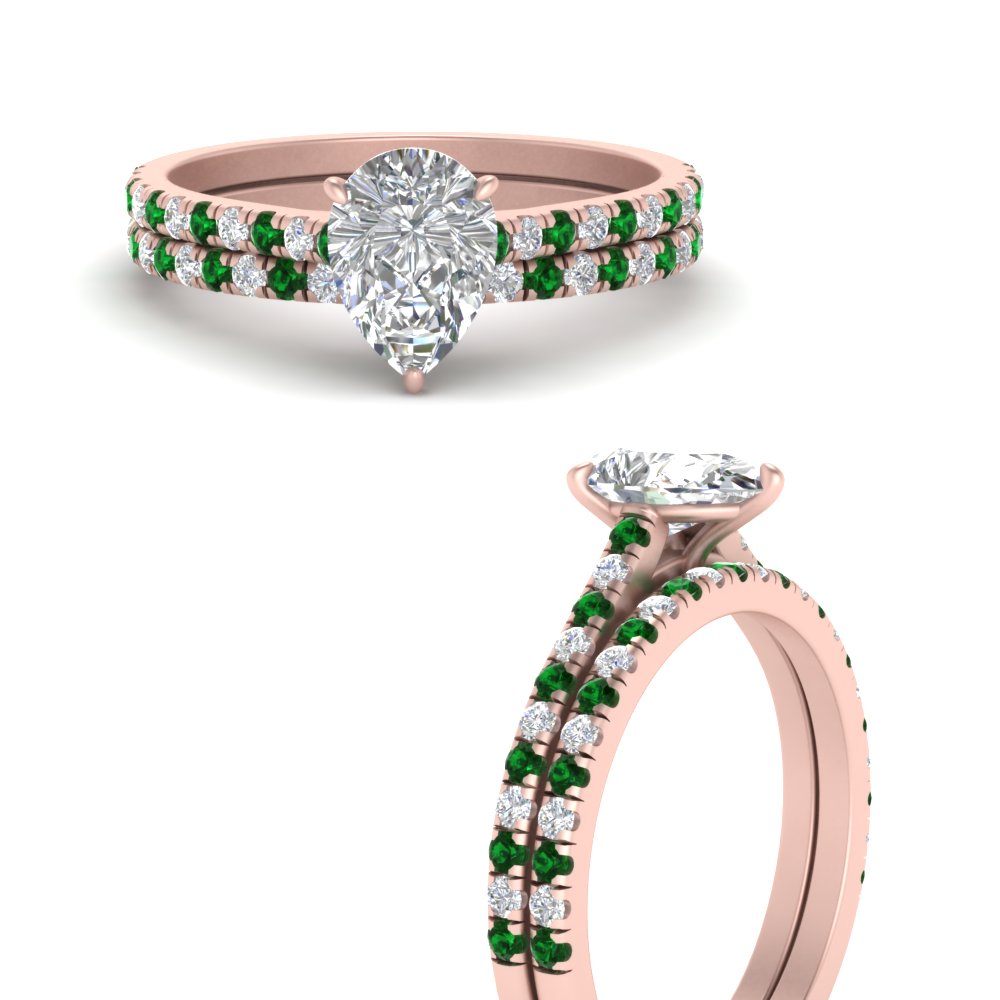 french-pave-pear-petite-emerald-wedding-ring-set-in-FD9918PEGEMGRANGLE3-NL-RG-B1