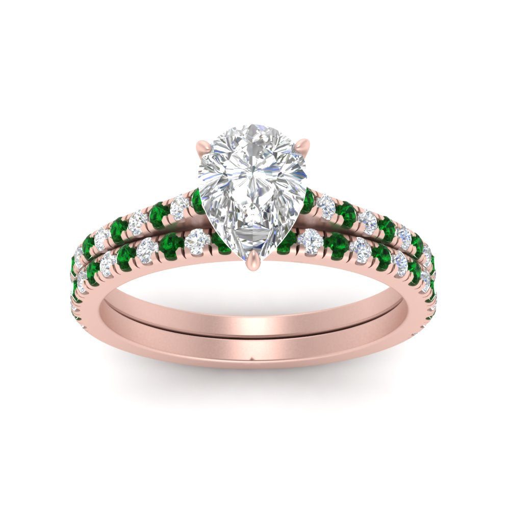 french-pave-pear-petite-emerald-wedding-ring-set-in-FD9918PEGEMGRANGLE3-NL-RG-B1