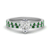 Load image into Gallery viewer, french-pave-pear-petite-emerald-wedding-ring-set-in-FD9918PEGEMGRANGLE3-NL-WG-B1
